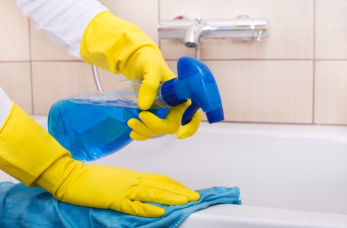 Essential tools used in domestic cleaning routine
