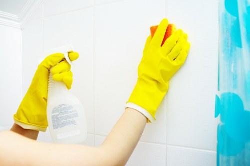 Airbnb cleaning service preparing a rental for guests