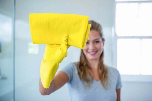 Deep cleaning kitchen and bathroom areas during one off cleaning
