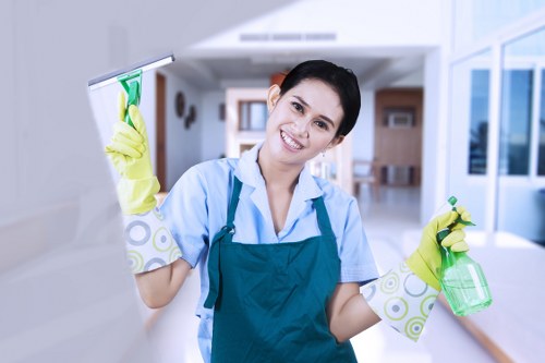Deep cleaning a kitchen as part of house cleaning